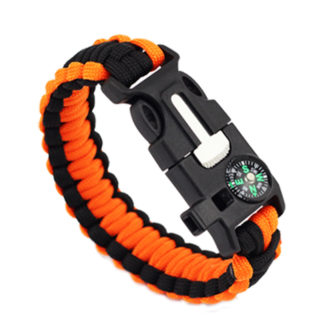 Outdoorový náramek Paracord AOTU 5 v 1 oranžový