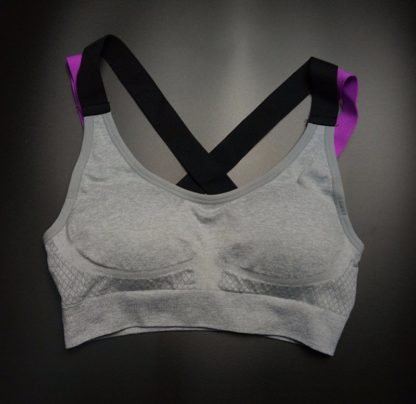 Sportovní fitness podprsenka Push Up šedá